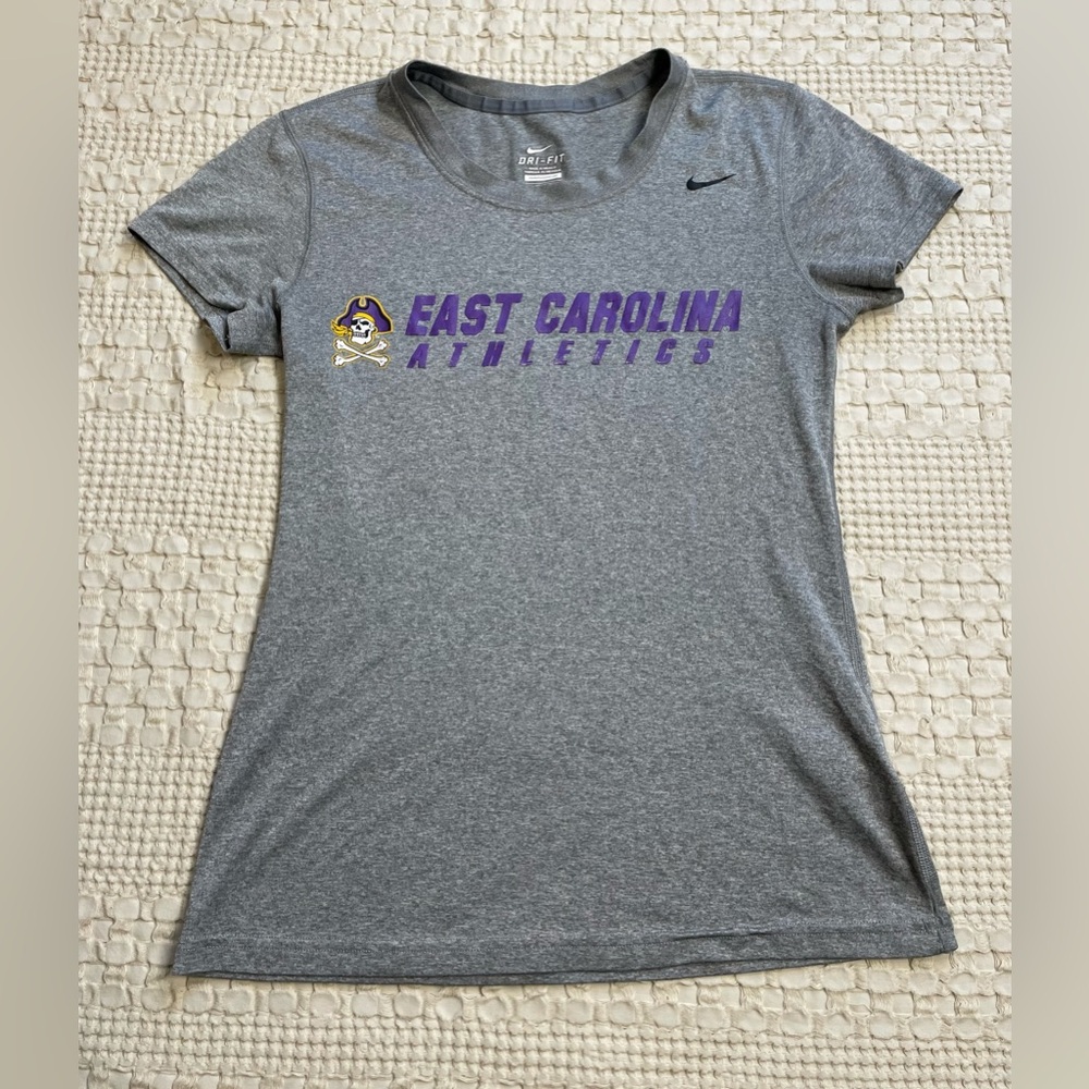 ECU Pirates Women’s Nike Dri-Fit East Carolina Athletics Tee‎ Gray XS